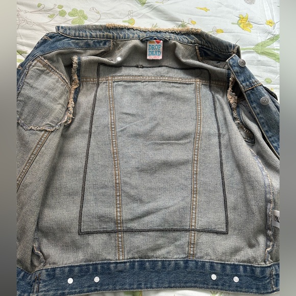 Drop Dead Women’s Denim Vest - Vintage Rare Find! - Picture 3 of 12